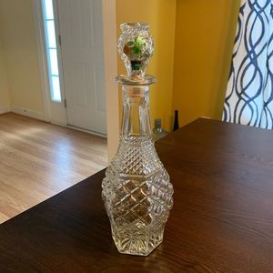 VINTAGE Glass Decanter